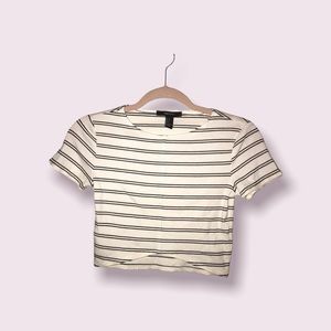 Cropped High Neck Short Sleeve Top